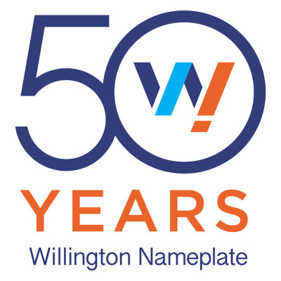 Willington Nameplate Celebrating 50 years