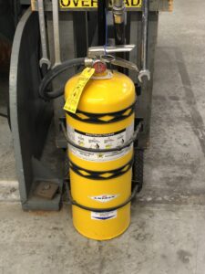yellow fire extinguisher